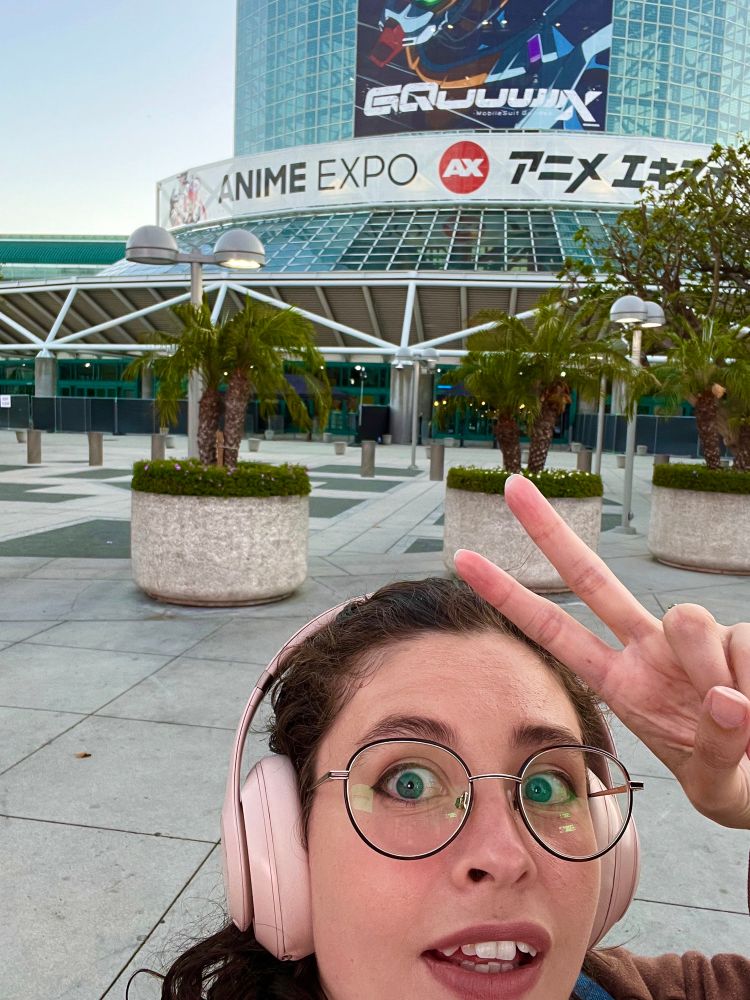 A photo of me in front of the LA Convention Center 