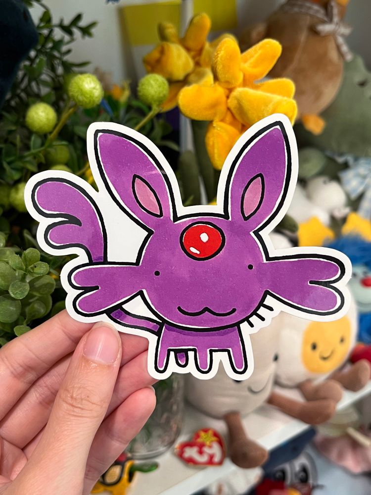 A sticker of my drawing of Espeon