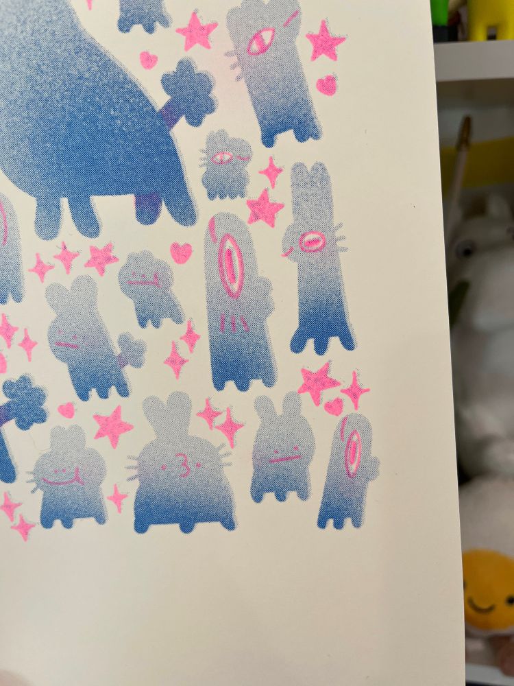 A closeup of the same risograph print!