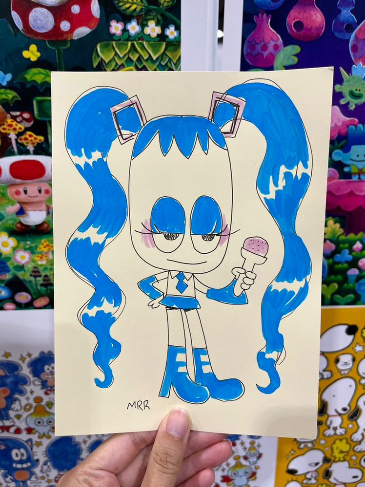 A very poorly drawn Hatsune Miku 