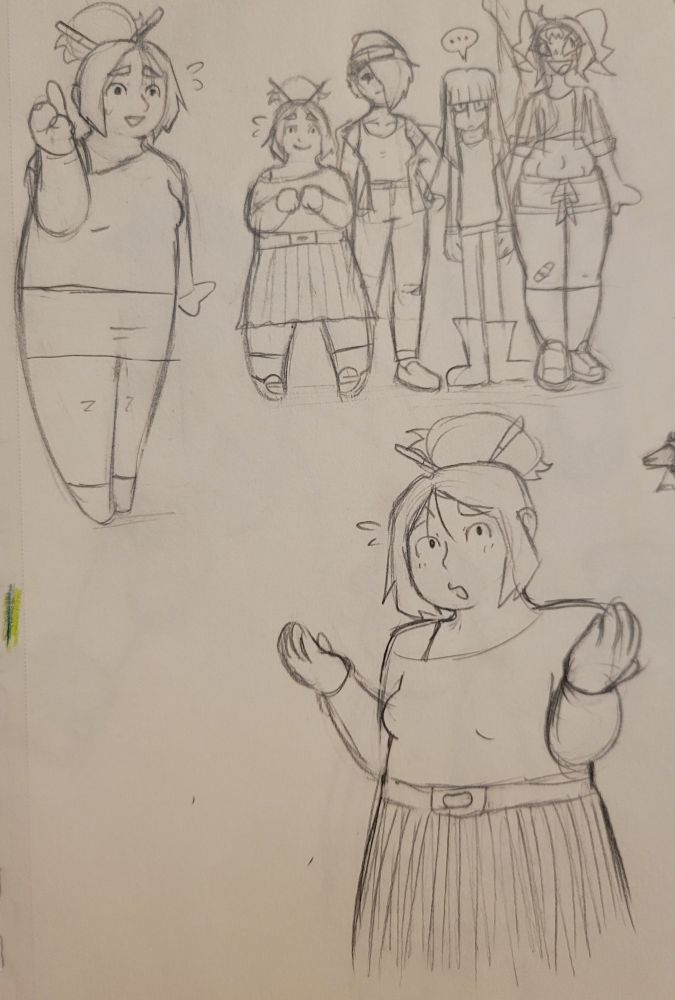 some sketches of ari. the sketch for one of my digital artworks, unlikely friends, can also be found here.