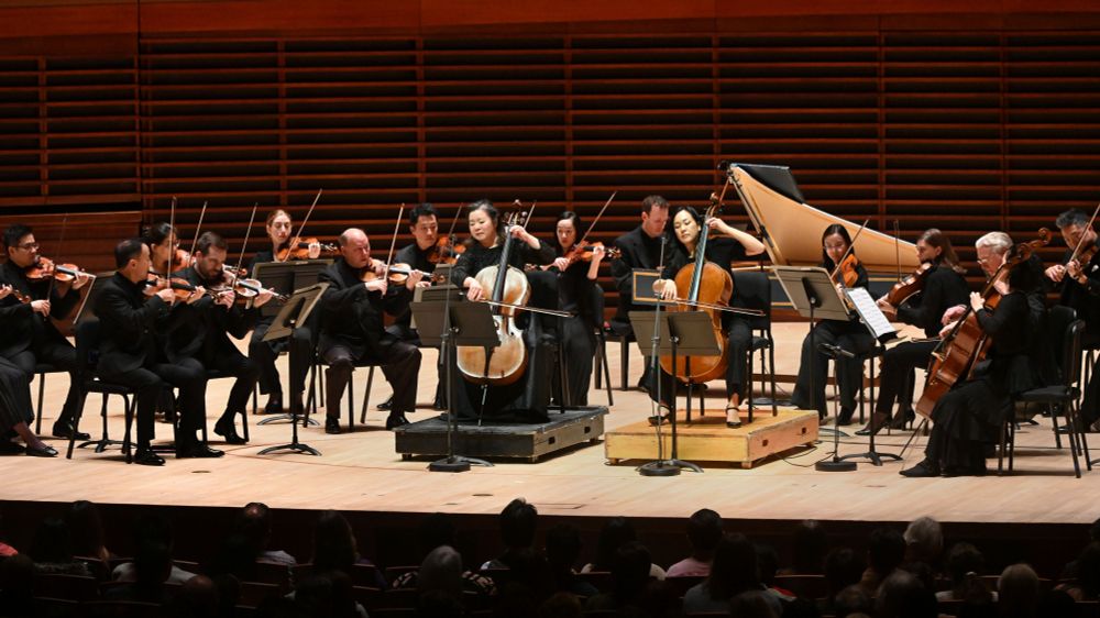 Concertmaster David Kim serves as leader and soloist with The Philadelphia Orchestra and Principal Cello Hai-Ye Ni and Associate Principal Cello Priscilla Lee perform in Marian Anderson Hall.  