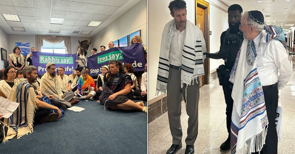 Rabbis sitting in and being arrested