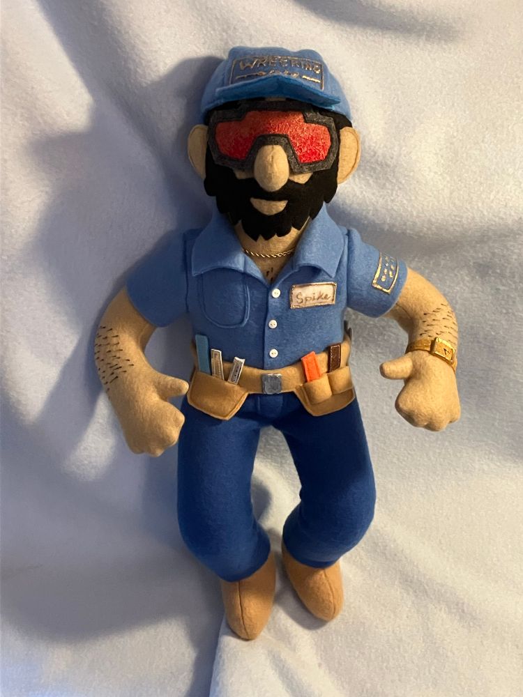 A handmade doll of foreman spike