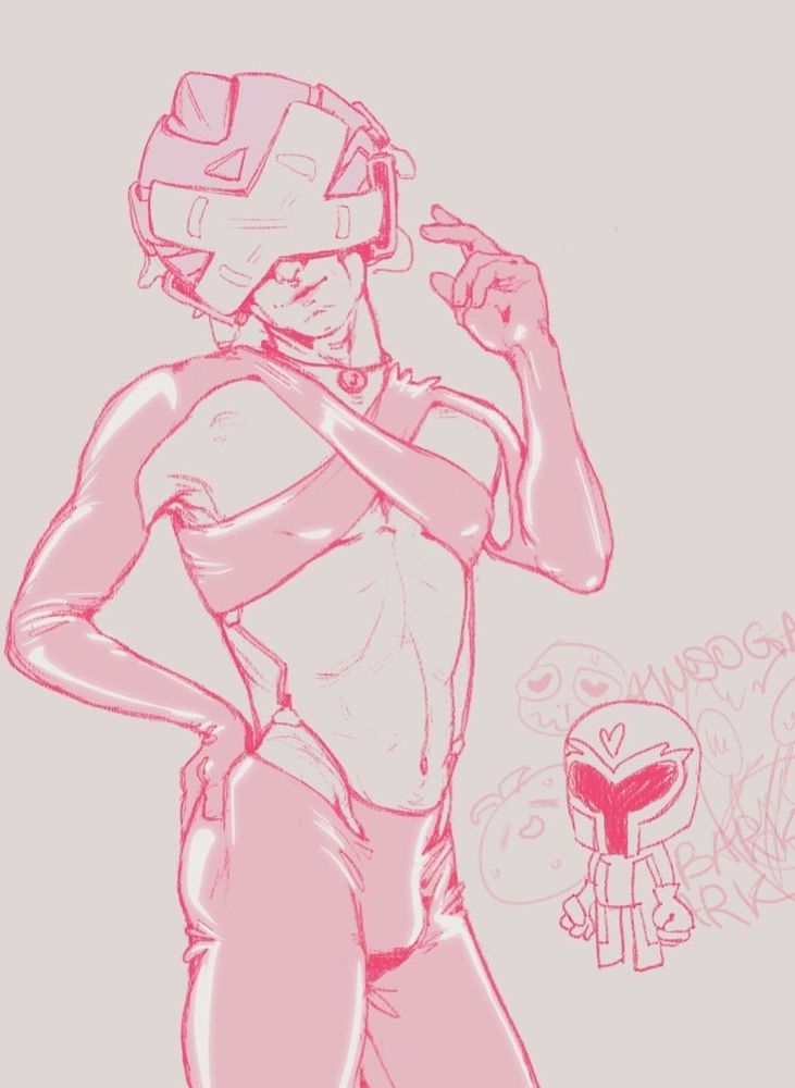 xmen charles xavier in a slutty latex suit with magnet men in the bg trying not to lose his shit