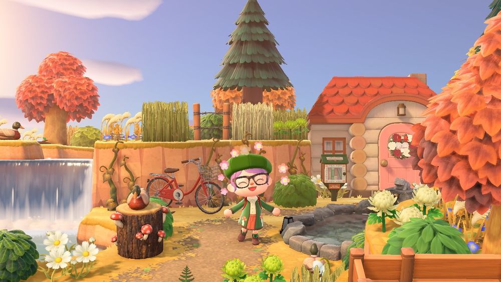 Pixie's favorite house spot. Pekoe's spot is perfect! Near a waterfall, with an outdoor bath, a tiny library, and a cozy hidden spot.