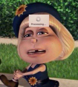 animated girl “processing”/thinking