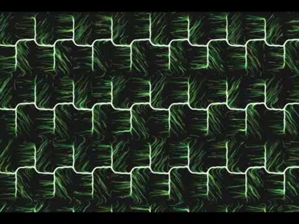 Green Square Wave Flow Field
