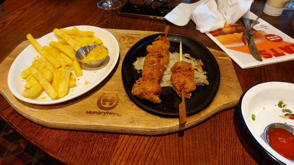 Southern Fried Chicken with chips that has Chinese Salt and Pepper 