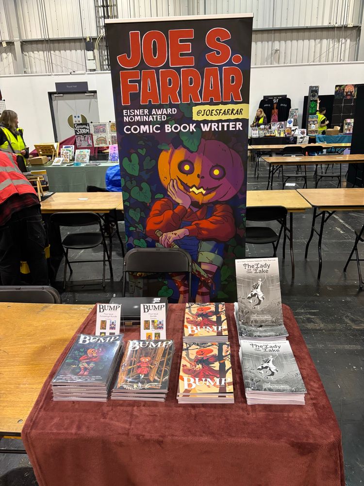 Joe’s table at Thought Bubble, innit