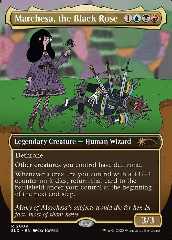 Marchesa, the Black Rose in the artsyle of Jay Howell