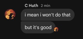 C Huth
i mean i won't do that
but it's good