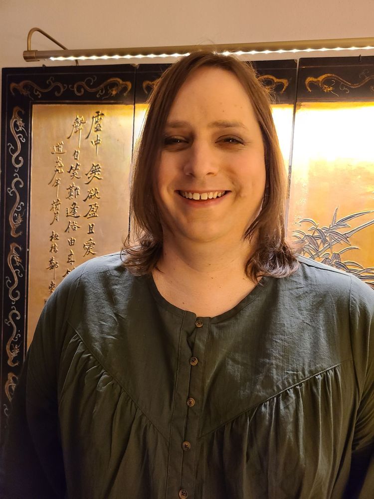 Miranda wearing makeup for the first time since high school, c. November of 2023