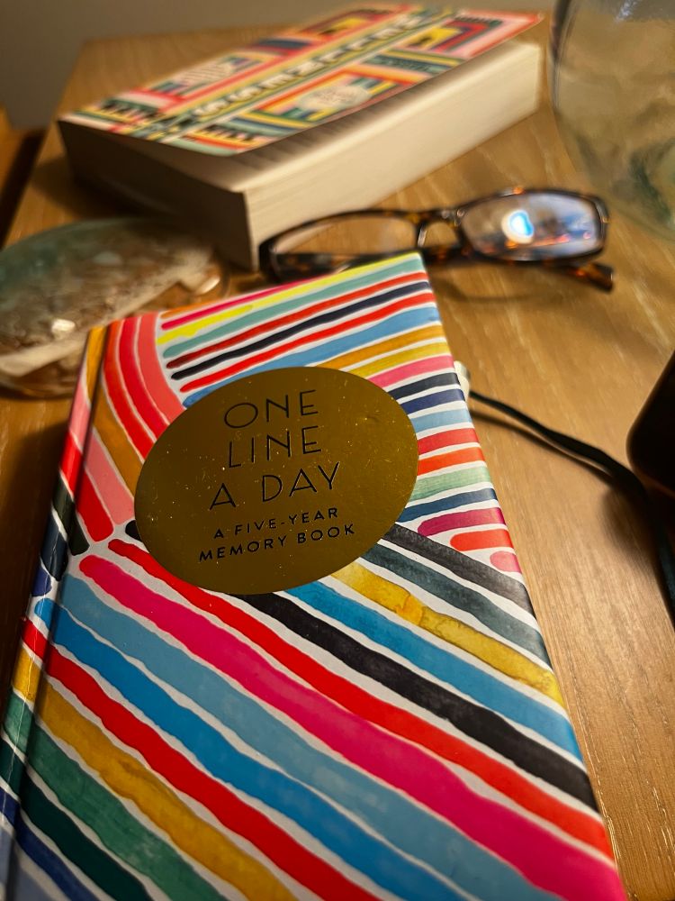 Colorfully striped journal - One Line A Day- A five year memory book. 