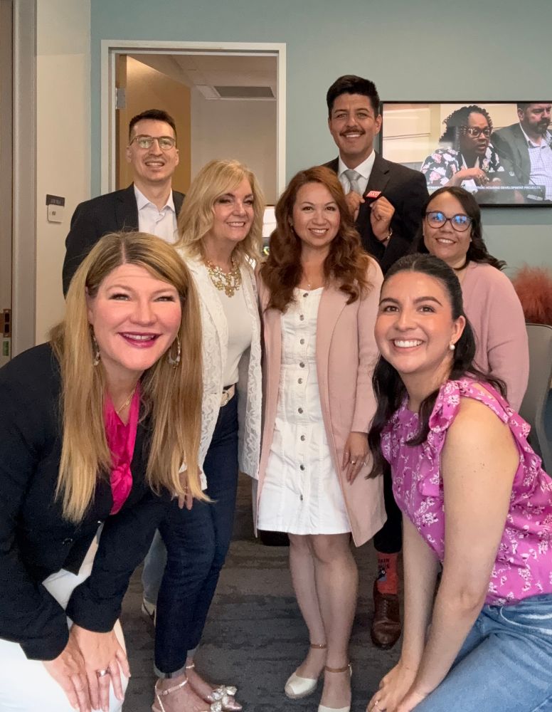 Assemblymember Tasha Boerner & the team take a picture together for Denim Day in the Capitol Office.