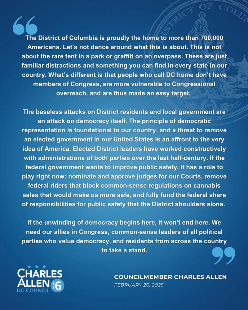 CM Allen’s statement on the threat to home rule