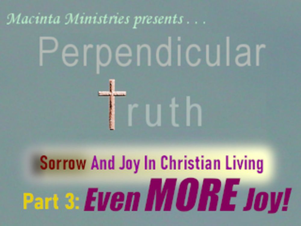 Sorrow And Joy In Christian Living: Part 3 - Even MORE Joy! : Peter Macinta : Free Download, Borrow, and Streaming : Internet Archive