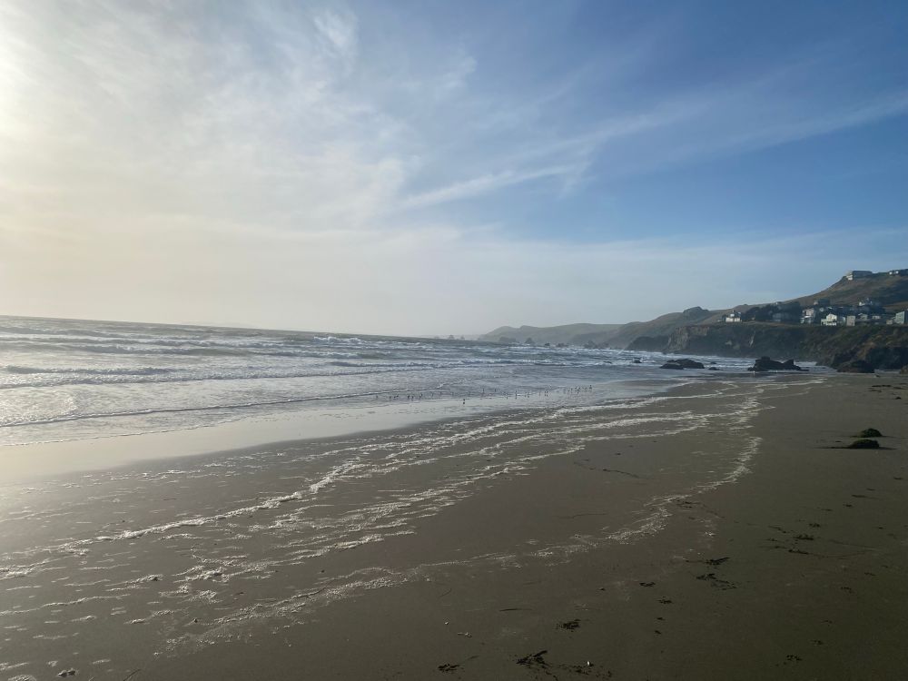 The Pacific Ocean at sunset