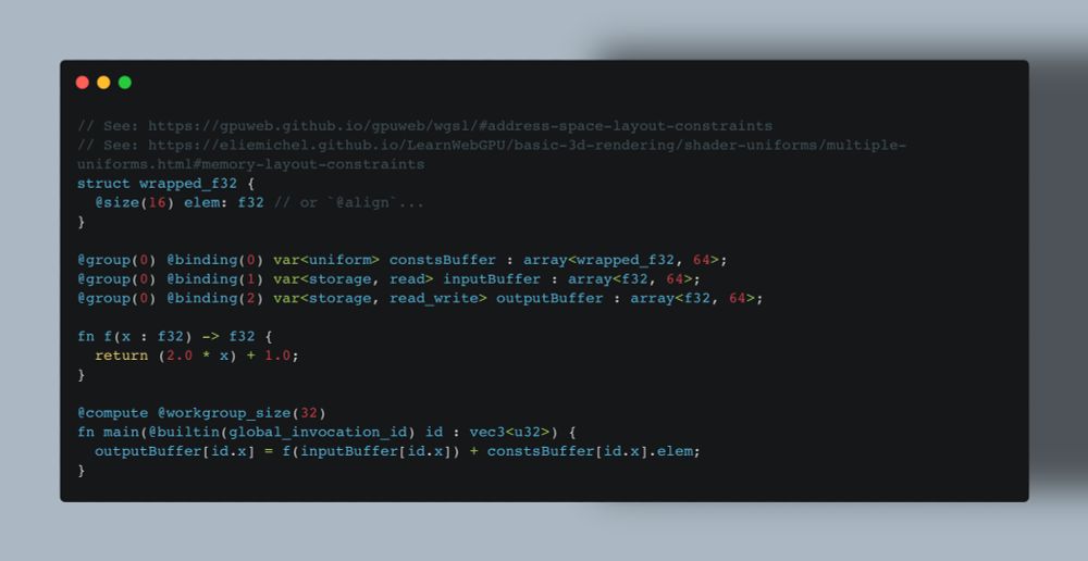 WGSL Shader code.