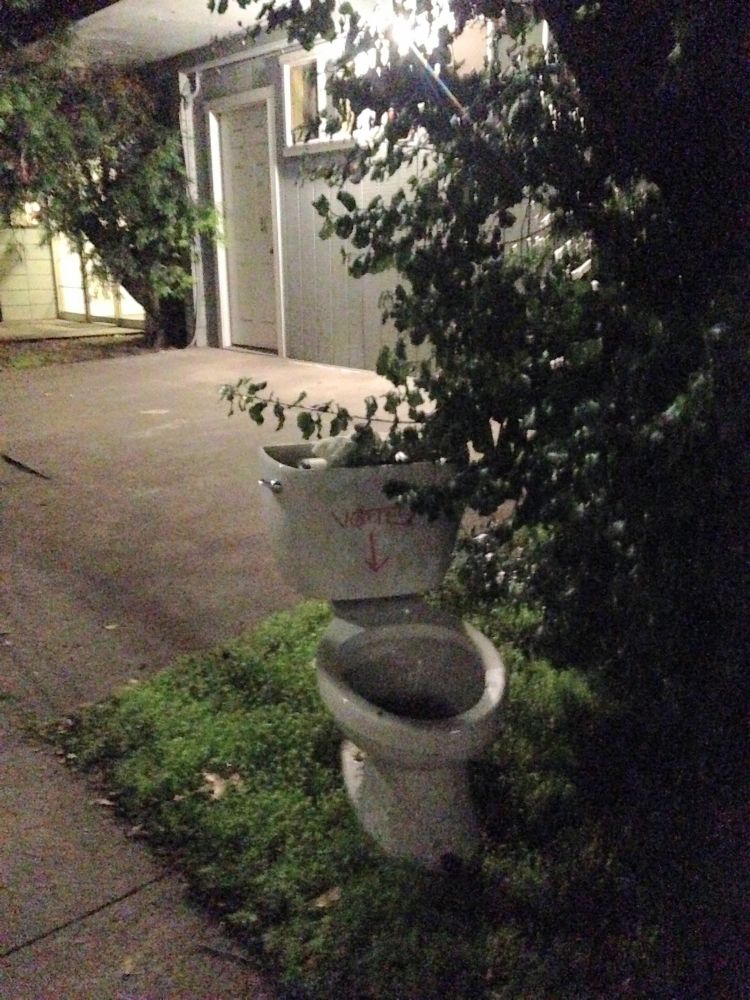 Outside toilet, with 