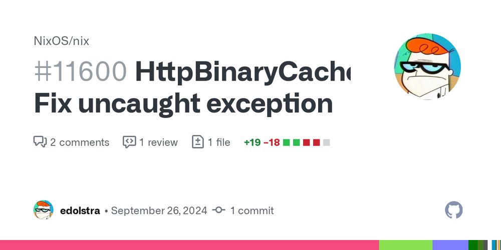 HttpBinaryCacheStore::getFile(): Fix uncaught exception by edolstra · Pull Request #11600 · NixOS/nix