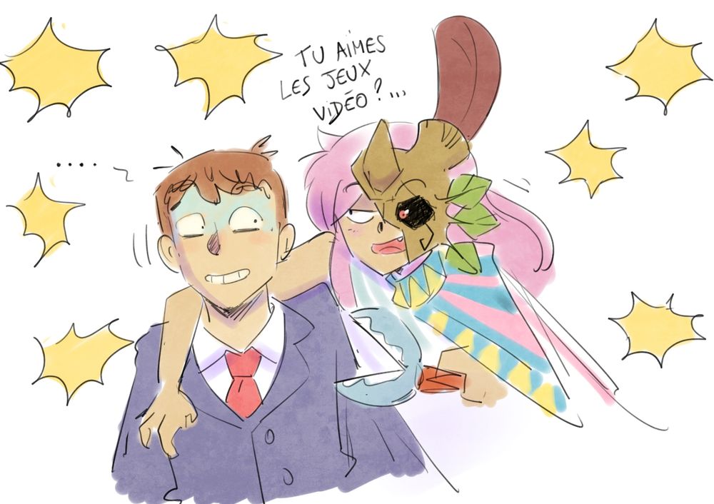 Livanart en Maliki posant avec Gabriel Attal