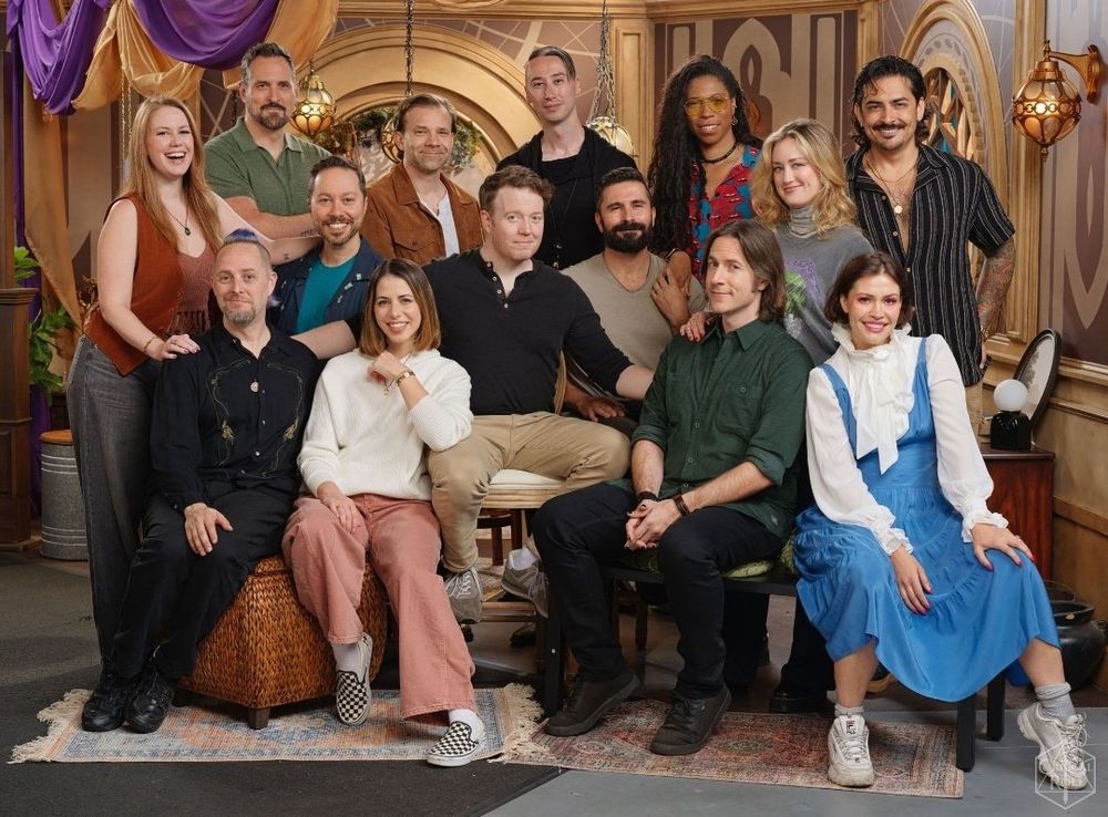 Promo shot from Critical Role with Brennan Lee Mulligan and his THIRTEEN PLAYERS for Campaign 4