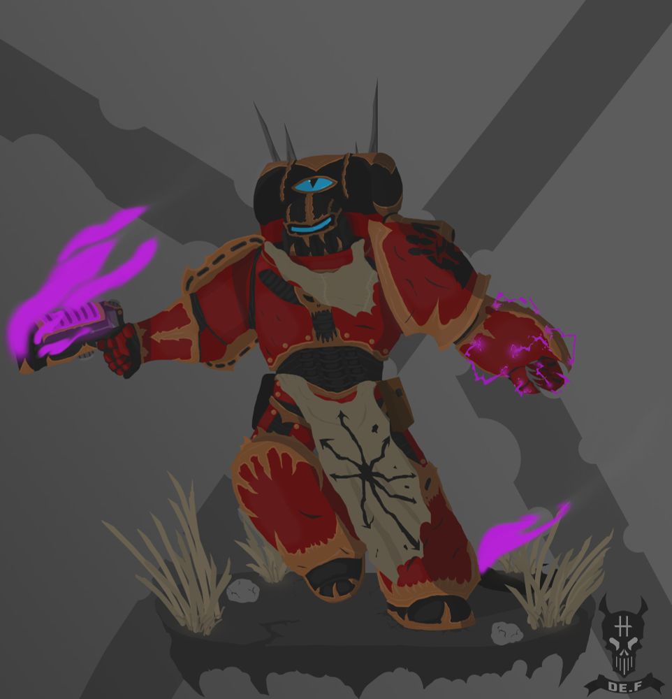 Bartren "Dogma Slayer"
Arms:
Corrupted Plasma Pistol
Corrupted Power Fist