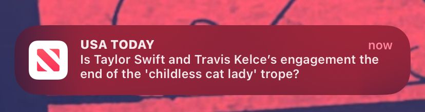 USA TODAY
Is Taylor Swift and Travis Kelce's engagement the end of the 'childless cat lady' trope?
now