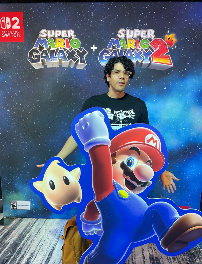 Zacker Cuevas enjoying Super Mario Galaxy 1+2