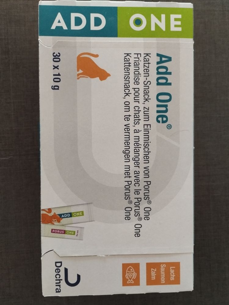 Zu sehen ist eine Packung des gesuchten Produktes - hier Typ Lachs