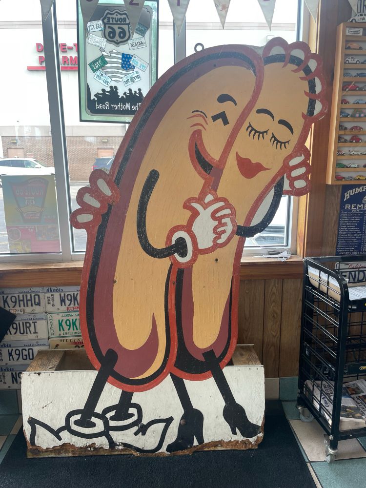 Young love! In corn dog form. 
