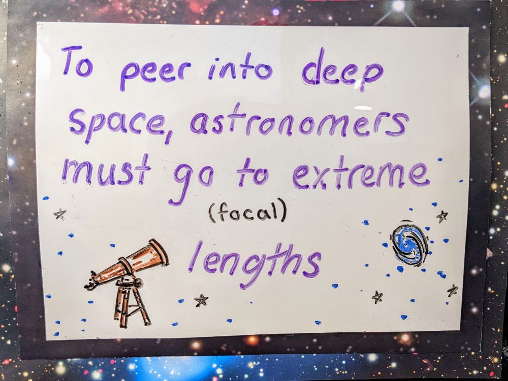 To peer into deep space, astronomers must go to extreme (focal) lengths 