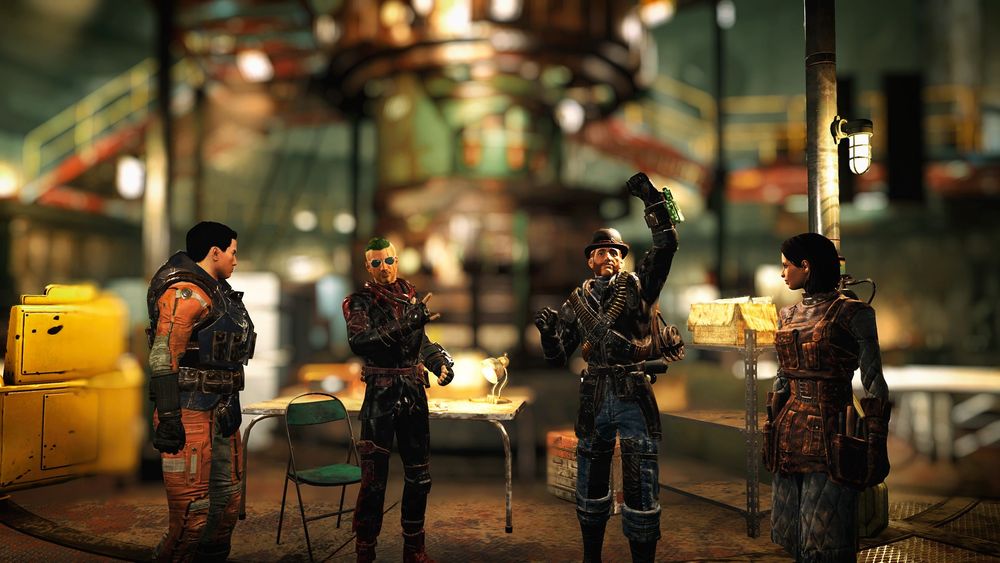 Hardknock and Suliore posing with Scribe Valdez and Knight Shin during the knighting ceremony and speech.