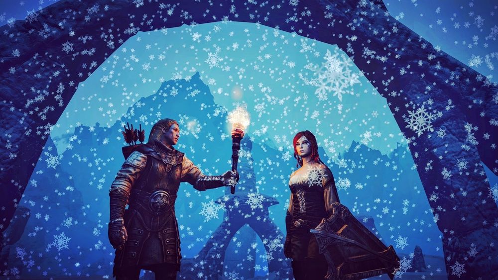 Sven tries his smooth moves on Sienna in the Elder Scrolls V Skyrim, unfortunately his charms are lacking and she is both cold and unimpressed.