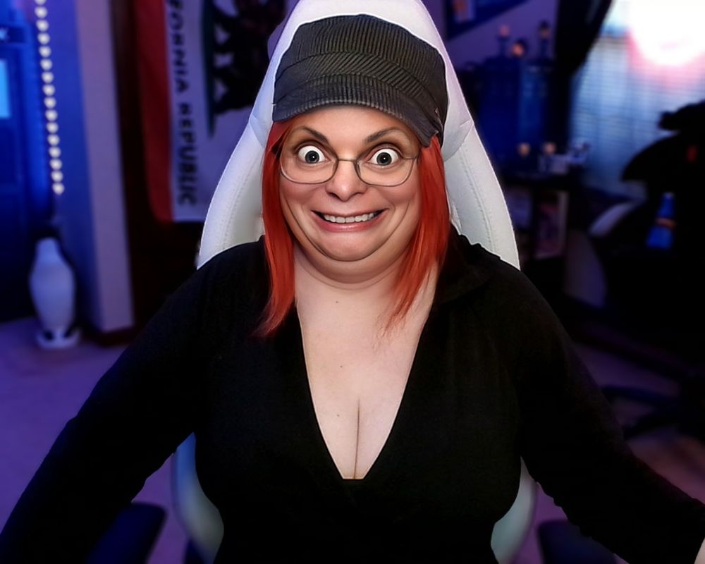 Jessica-Star dressed as Terrence from the tooniversal stream, she's a big fan of trains. Choo choo!!