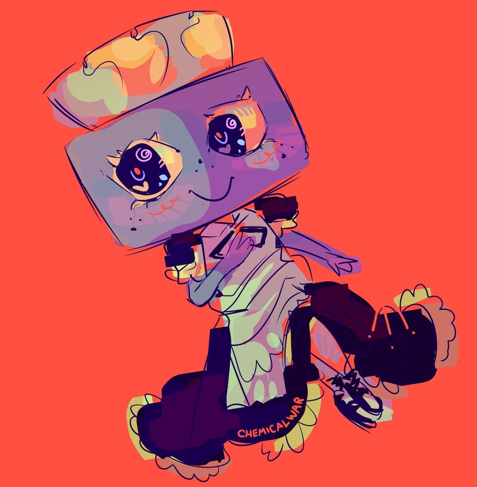 Tisha from Dandy's world, but her lavender maid skin.