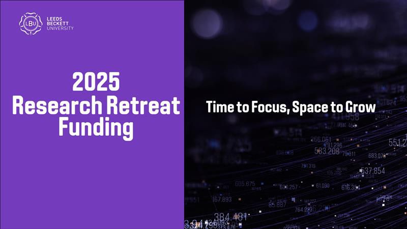 Graphic reading '2025 Research Retreat Funding: Time to focus, space to grow'