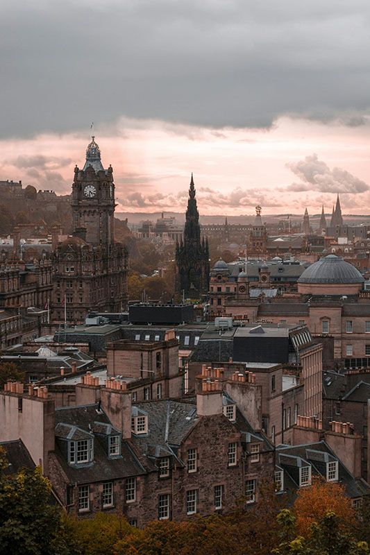 An aerial view of Edinburgh city