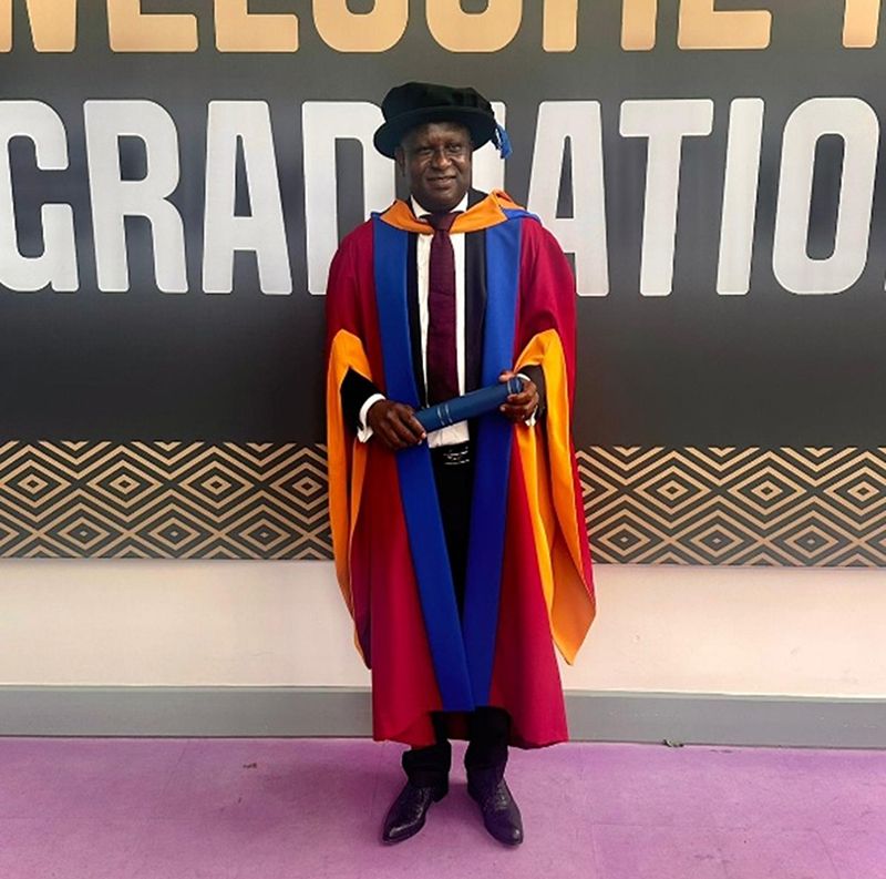 Dr Sonny Obanore at his graduation