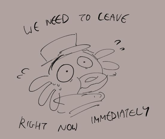 A sketch of Pickles' axolotl-sona with a bagel crammed in their mouth.