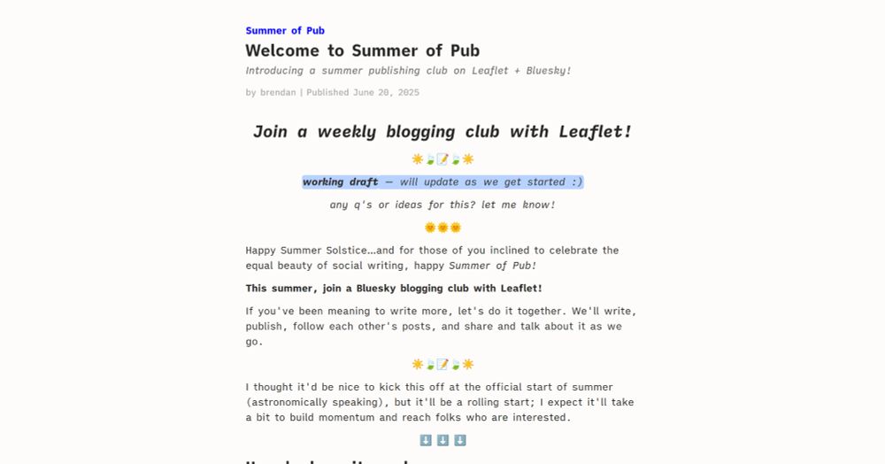Welcome to Summer of Pub - Summer of Pub