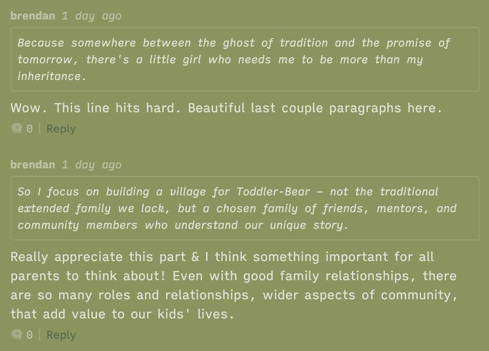 screenshot of comments with quotes from "The Space Between Us": https://kruelladechill.leaflet.pub/3ly3tuukqy22r