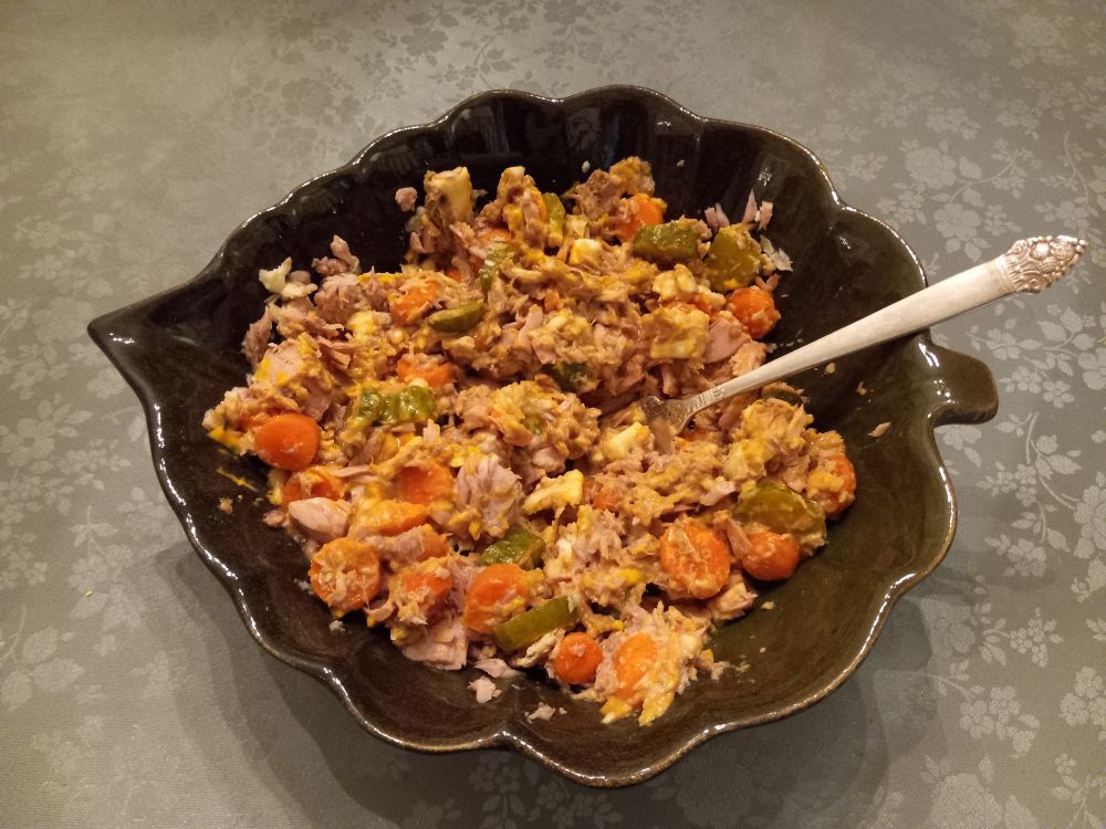 Tuna salad dish described in the post.