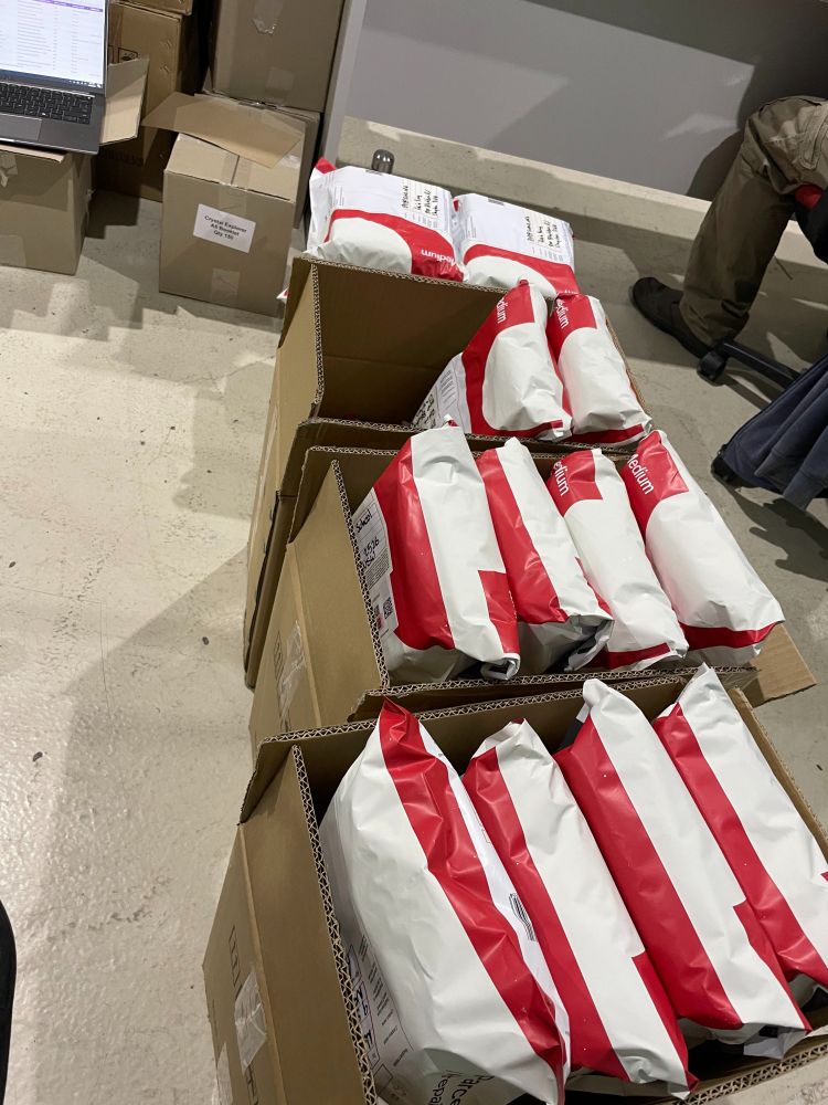Ready packaged crystal explorer kits ready to be distributed to schools