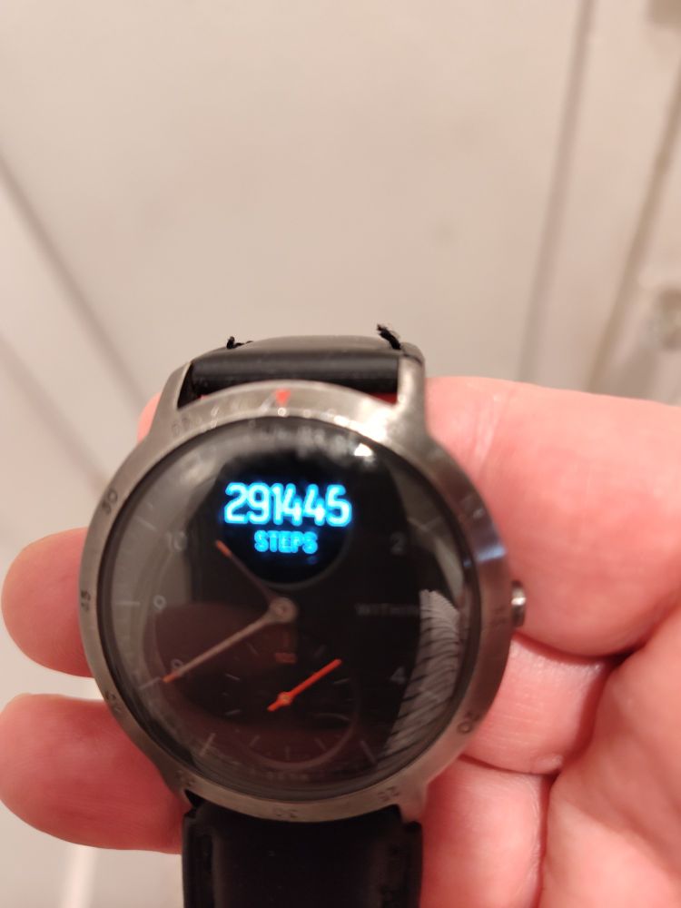 Smartwatch showing 291445 steps