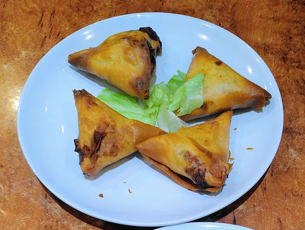 Samosas filled with a variety of vegetables