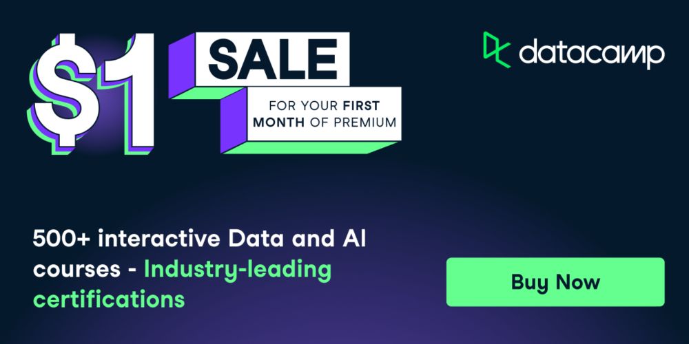 Master Data and AI for Just $1: Limited Time DataCamp Promo (Sept 30 - Oct 6)