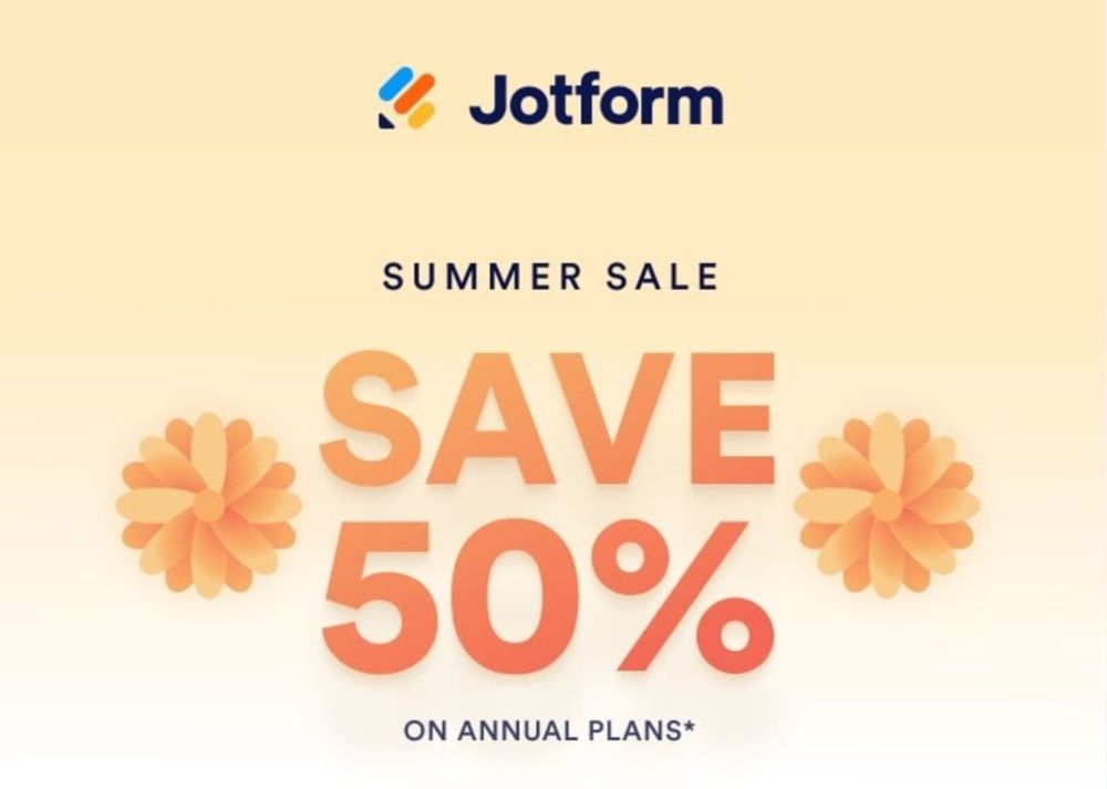 Jotform Summer Sale: Save 50% on Annual Plans!