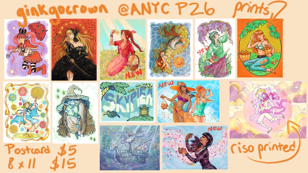 A catalogue of various anime prints 